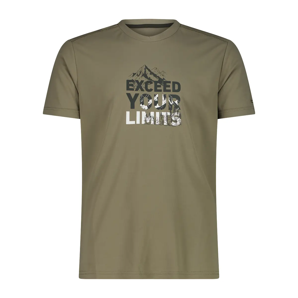 Cmp Herren Beige Piqué Shirt Mit Adventure Druck