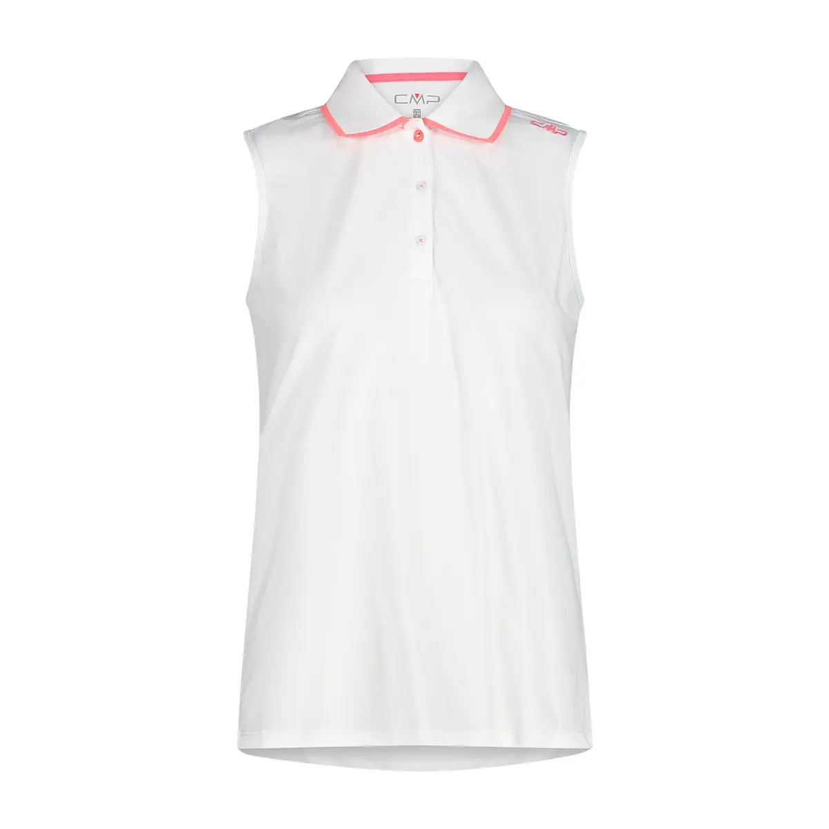 Cmp Women's Blanc Stretch Piqué Sleeveless Polo