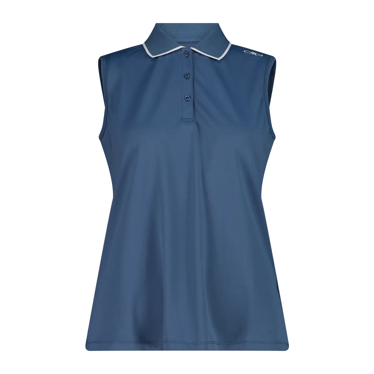 Cmp Women's Bleu Stretch Piqué Sleeveless Polo