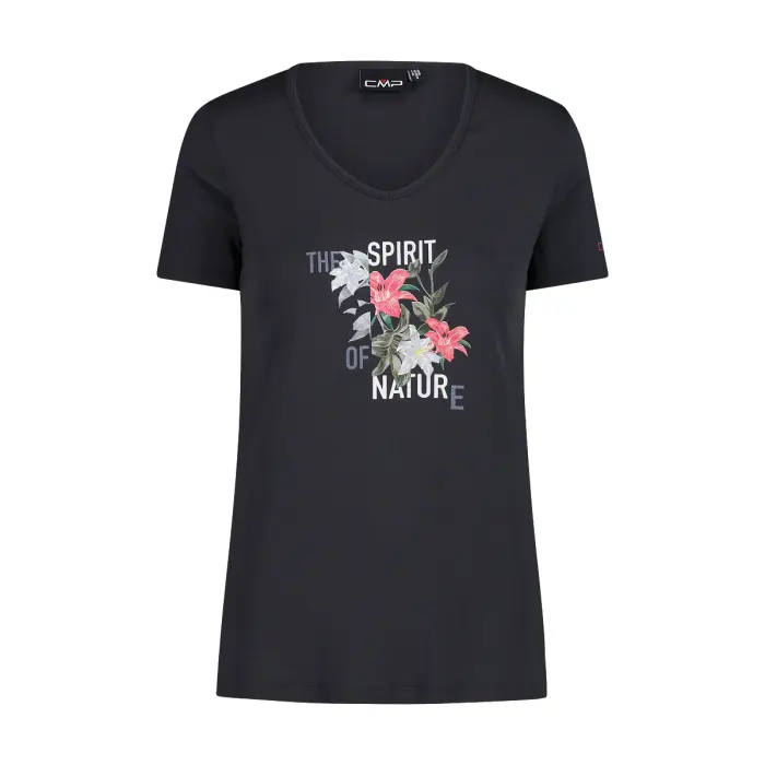 Cmp Mujer Noir Camiseta De Tejido Técnico