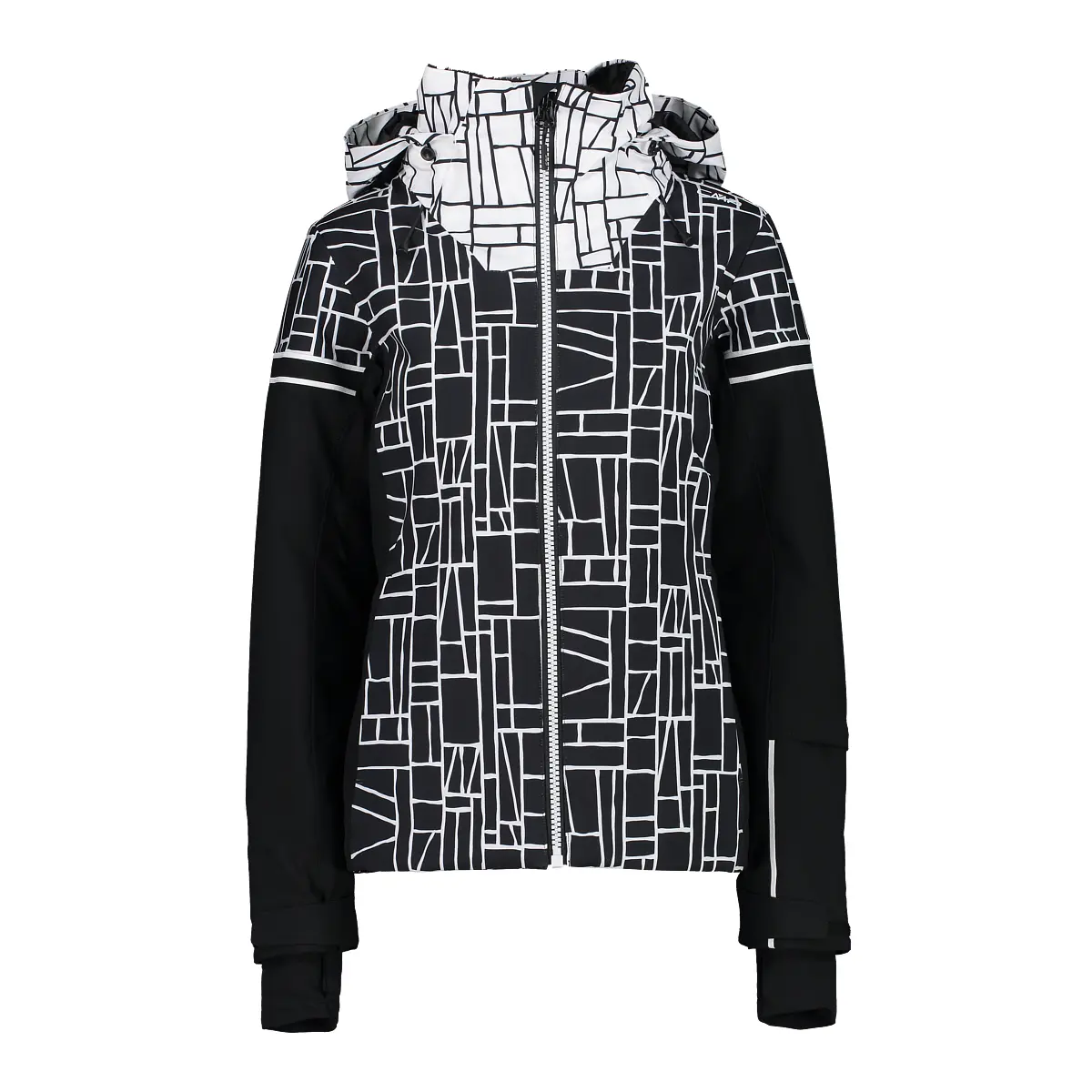 Damen Skijacke mit erweitertem geometrischem Druck CMP