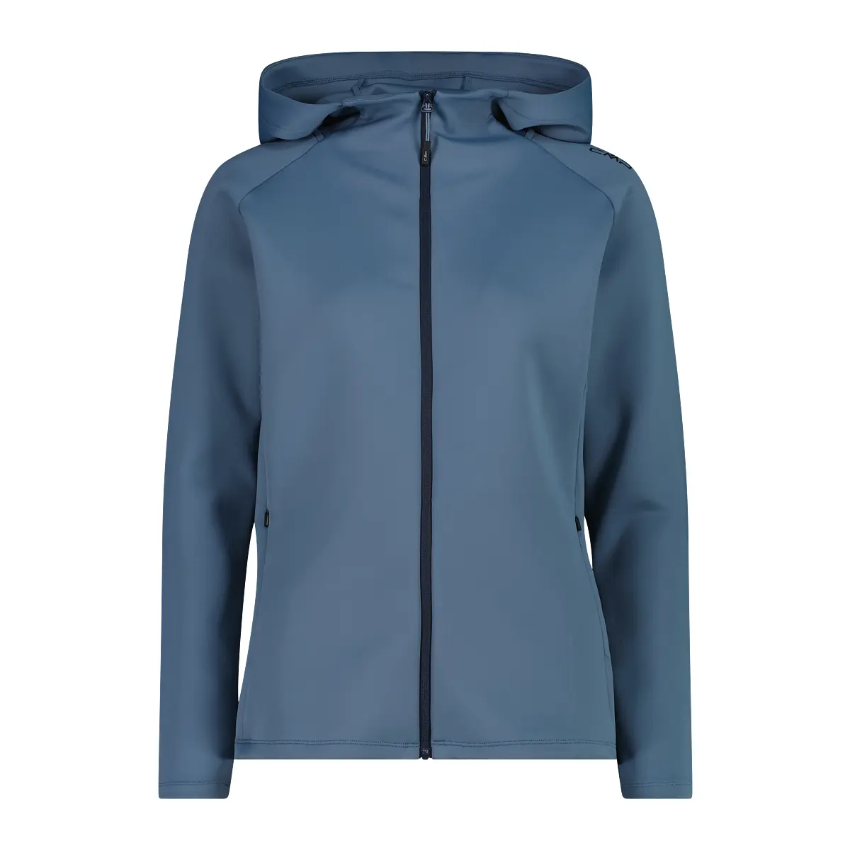 Felpa con cappuccio zip integrale elasticizzata 4 direzioni donna