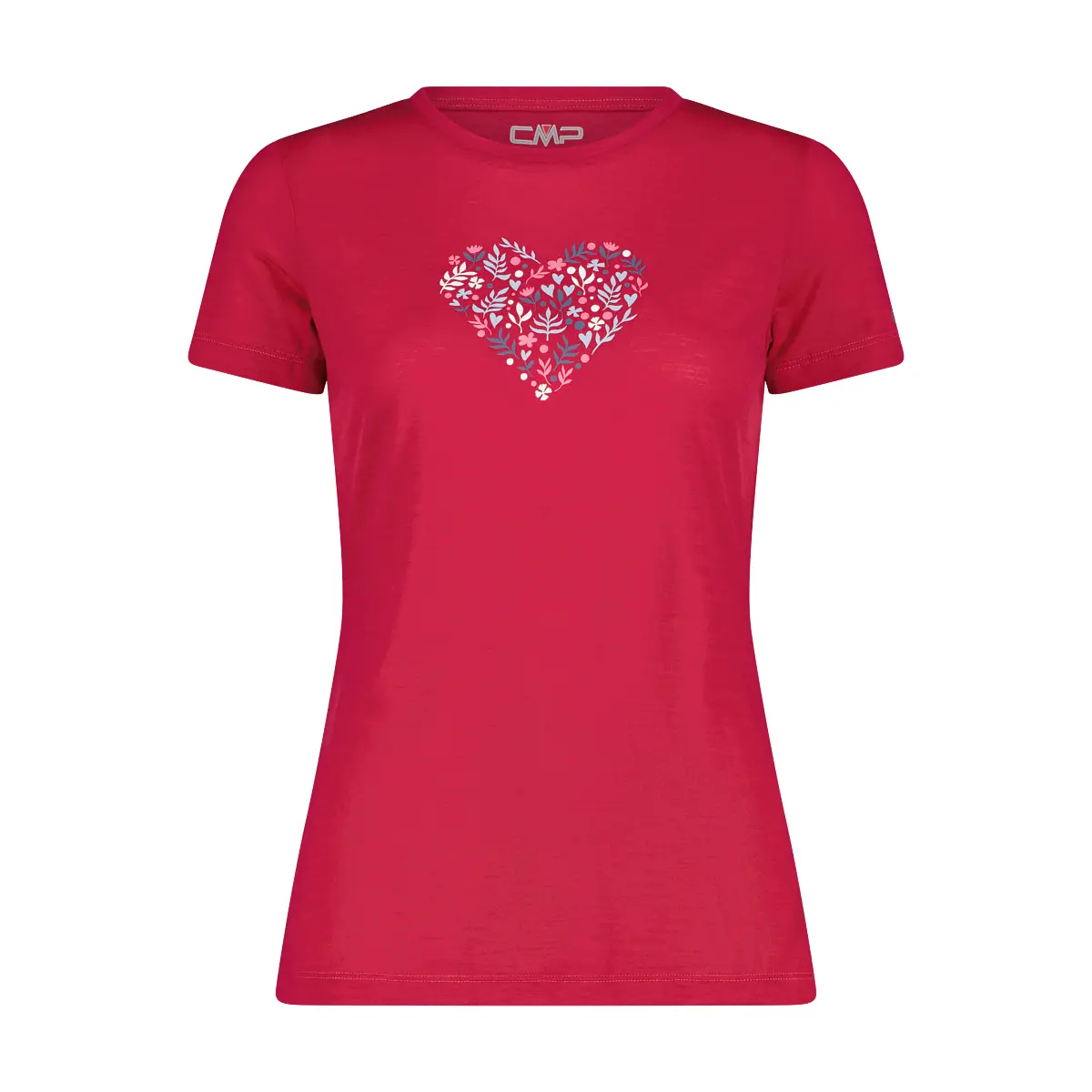 Cmp Damen Rouge T-Shirt Aus Wolle, Performance