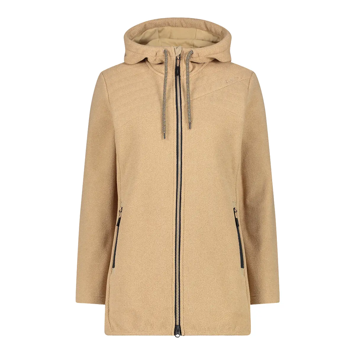 Jacquard-Muster Kapuzensweatshirt Damen CMP Knit-Tech Hybrid