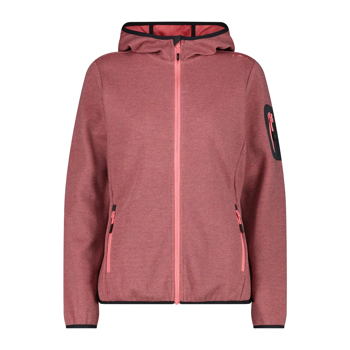 Felpa con cappuccio inserti in rete donna  Knit-Tech