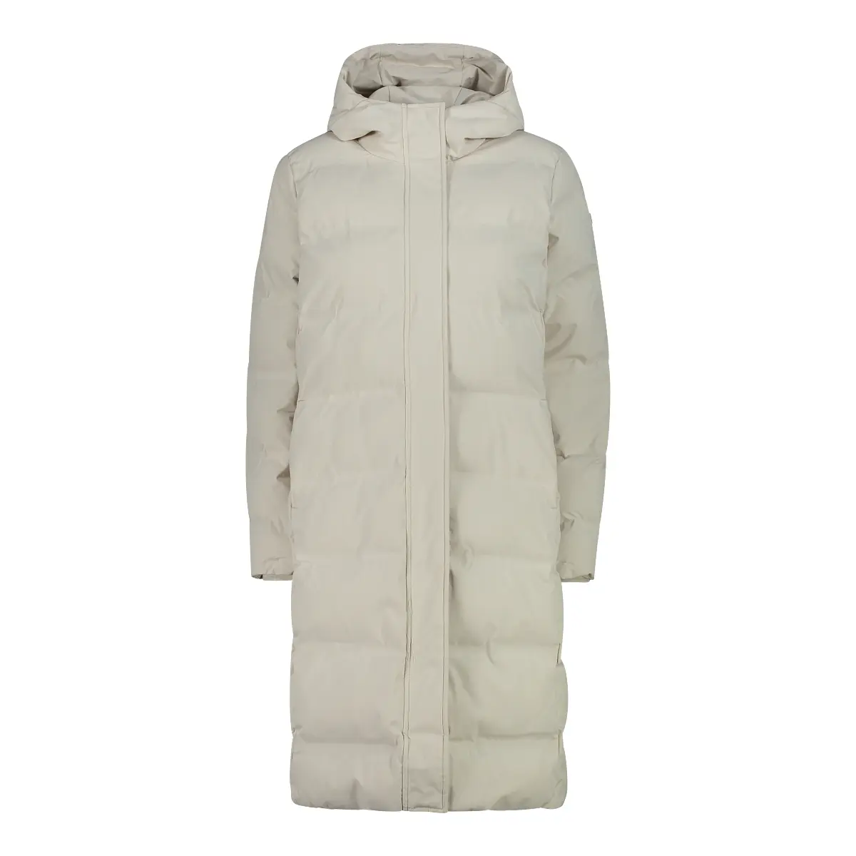 Damen lange Steppjacke mit Kapuze CMP