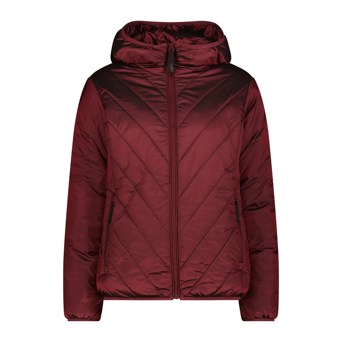 Cmp Damen Rouge Steppjacke Mit Diagonalen Nähten