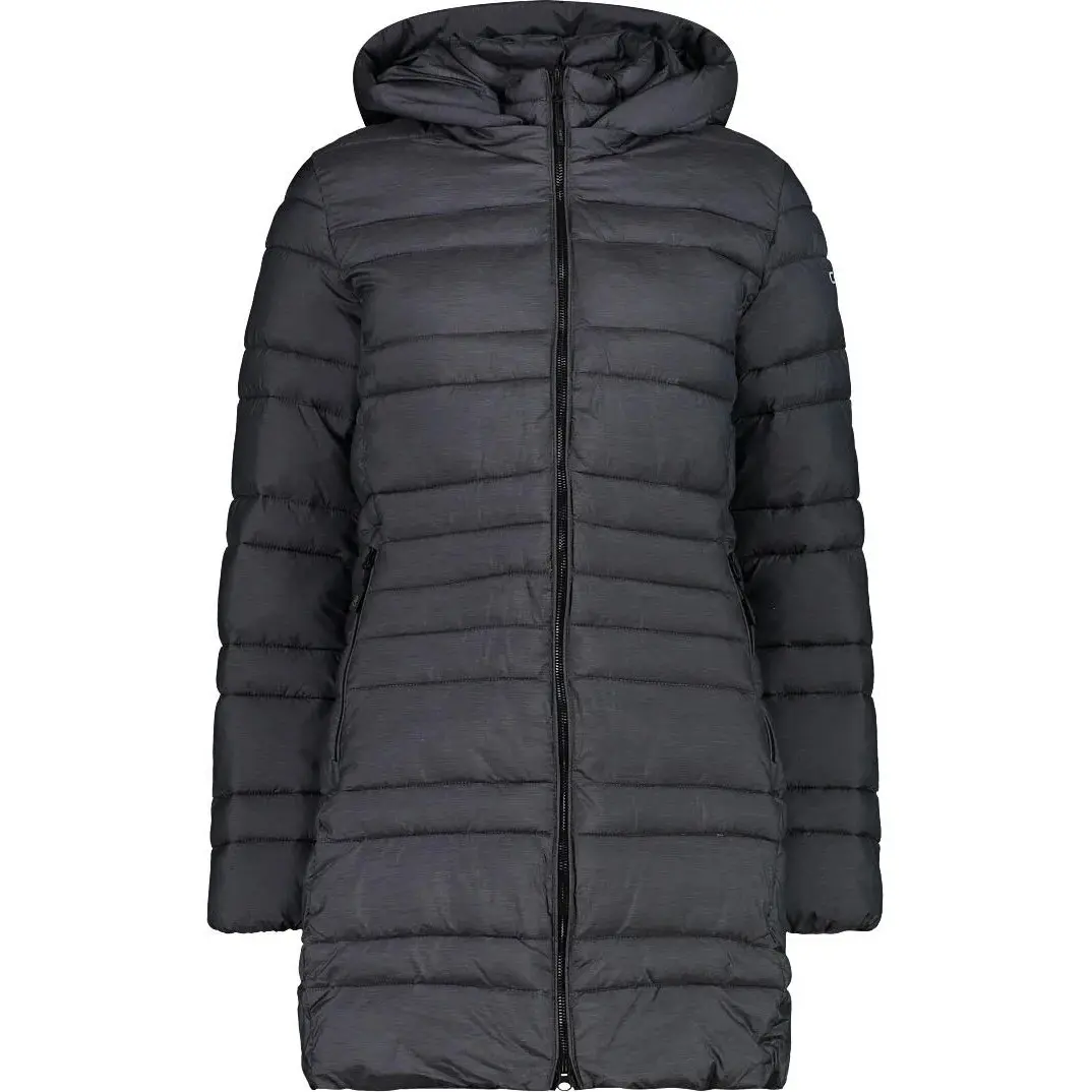 Damen lange Steppjacke mit Kapuze CMP Snaps