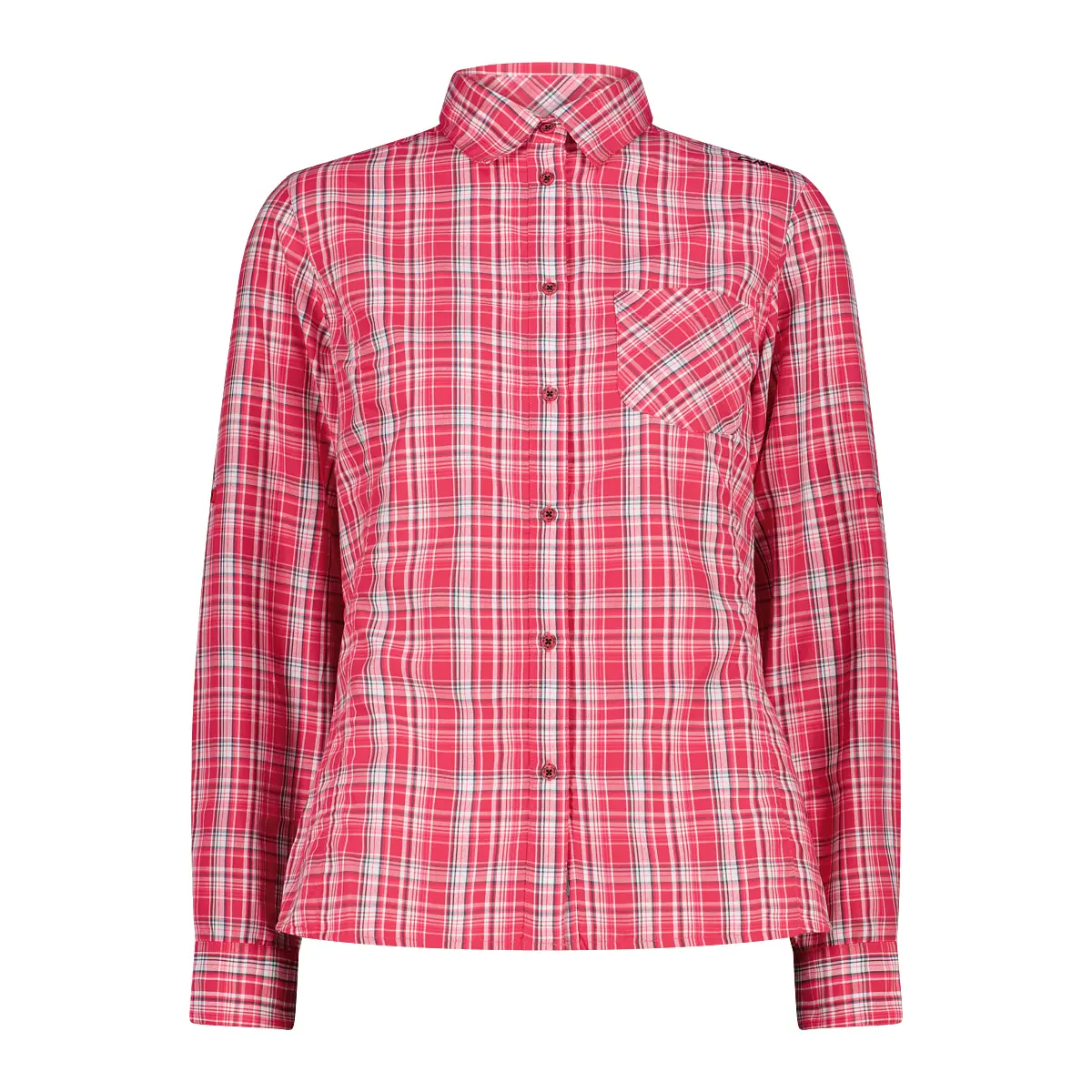 Women's long-sleeved checked shirt CMP