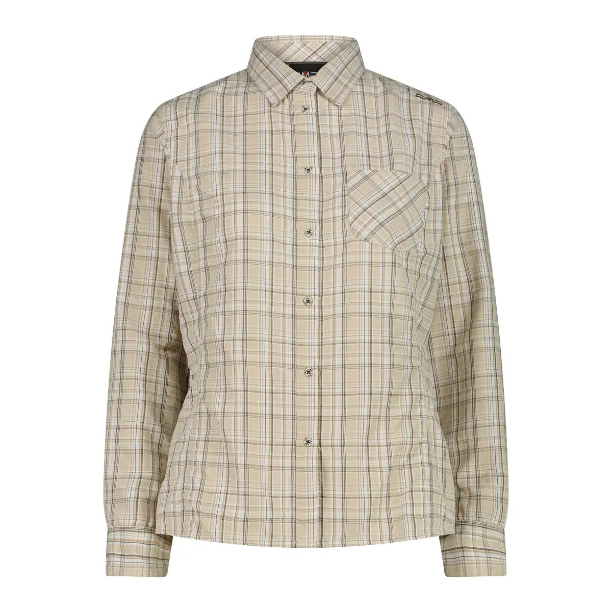 Women's long-sleeved checked shirt CMP