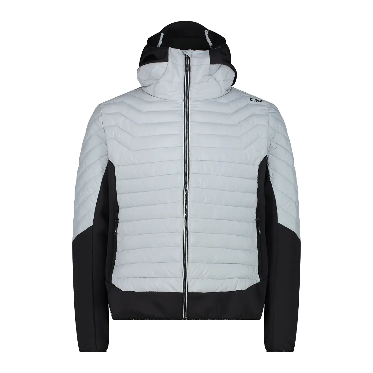 Cmp Men's Gris Hybrid Hooded Jacket