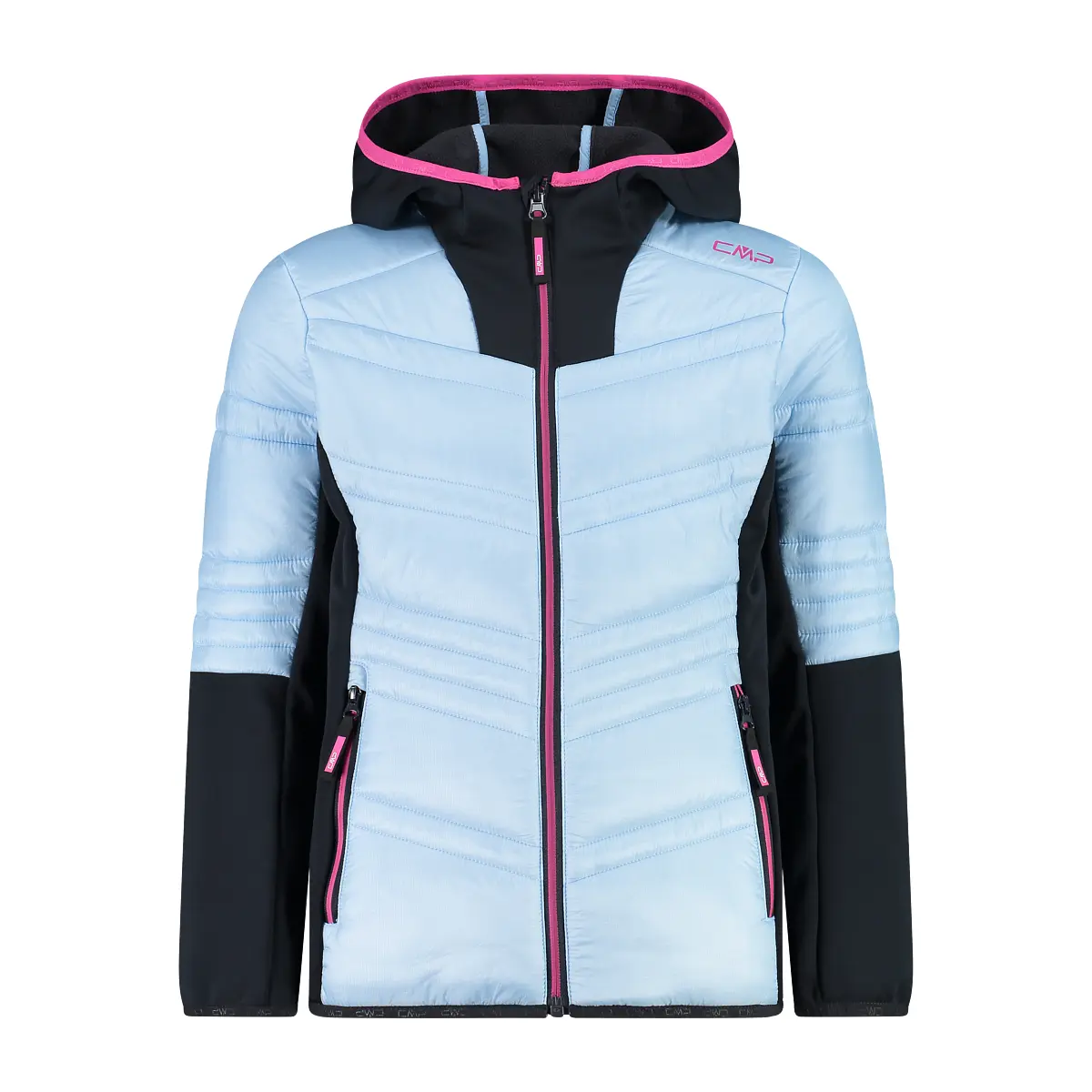 Mädchen Hybrid-Jacke mit Kapuze CMP