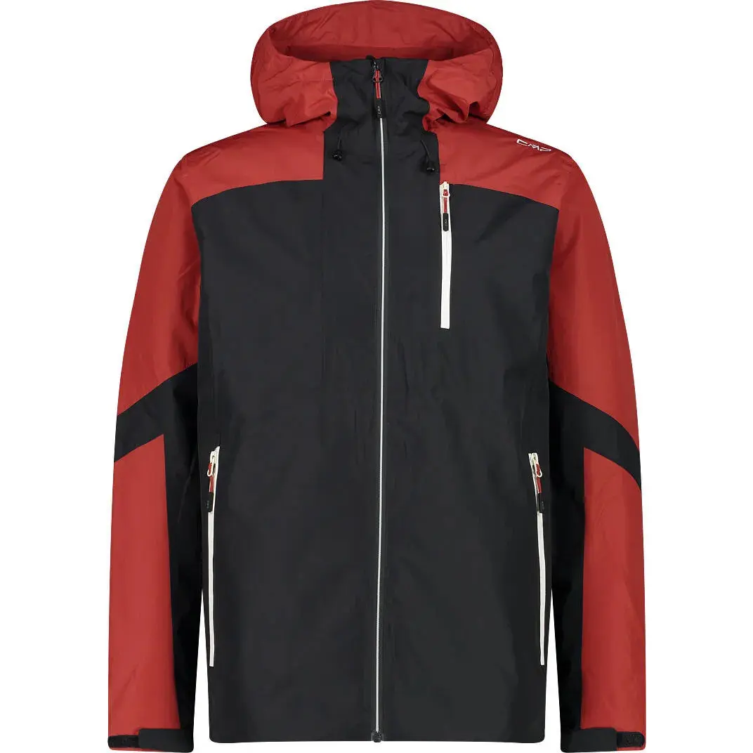 Cmp Men's Noir Waterproof Jacket With Fixed Hood