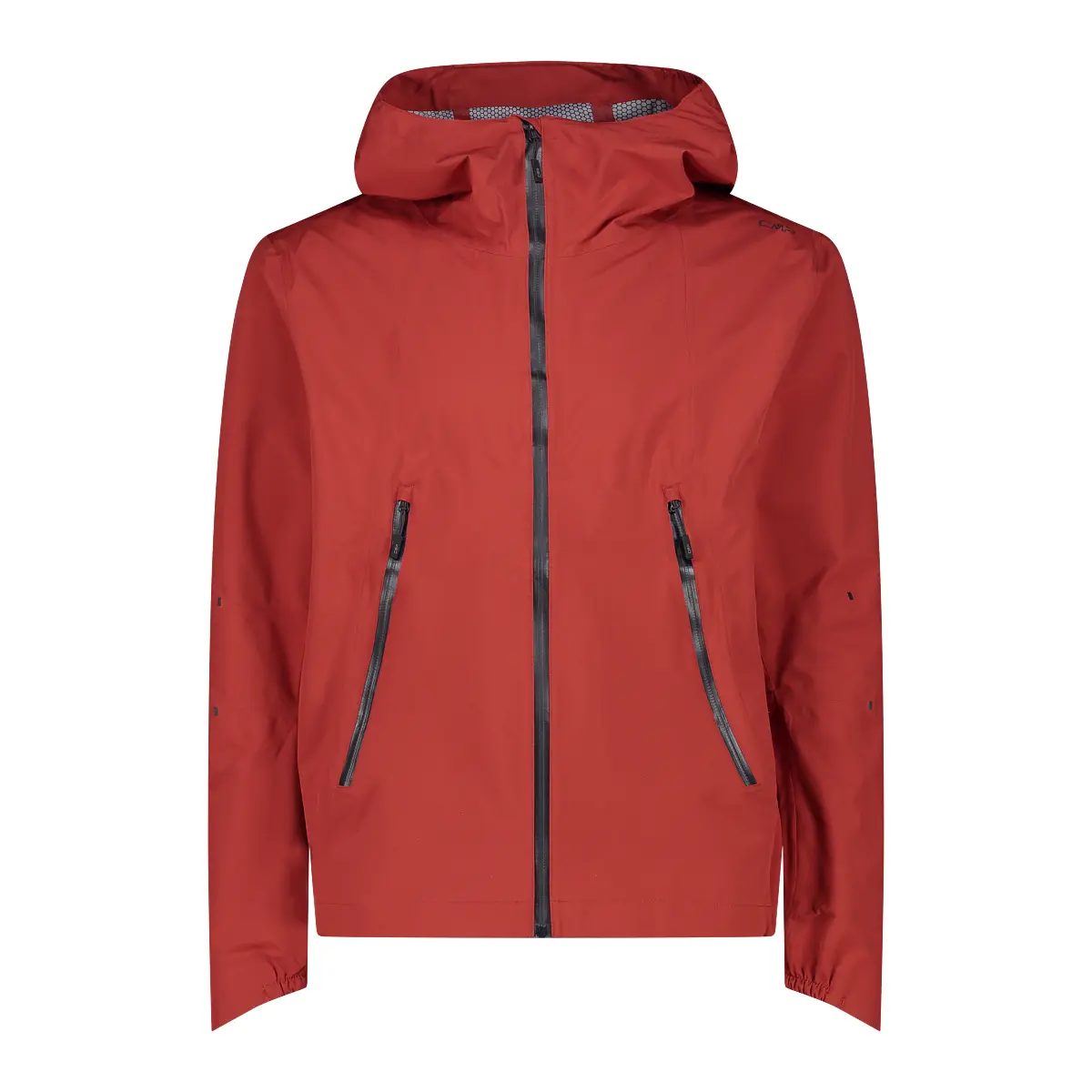 Cmp Men's Orange Waterproof Jacket With Fixed Hood