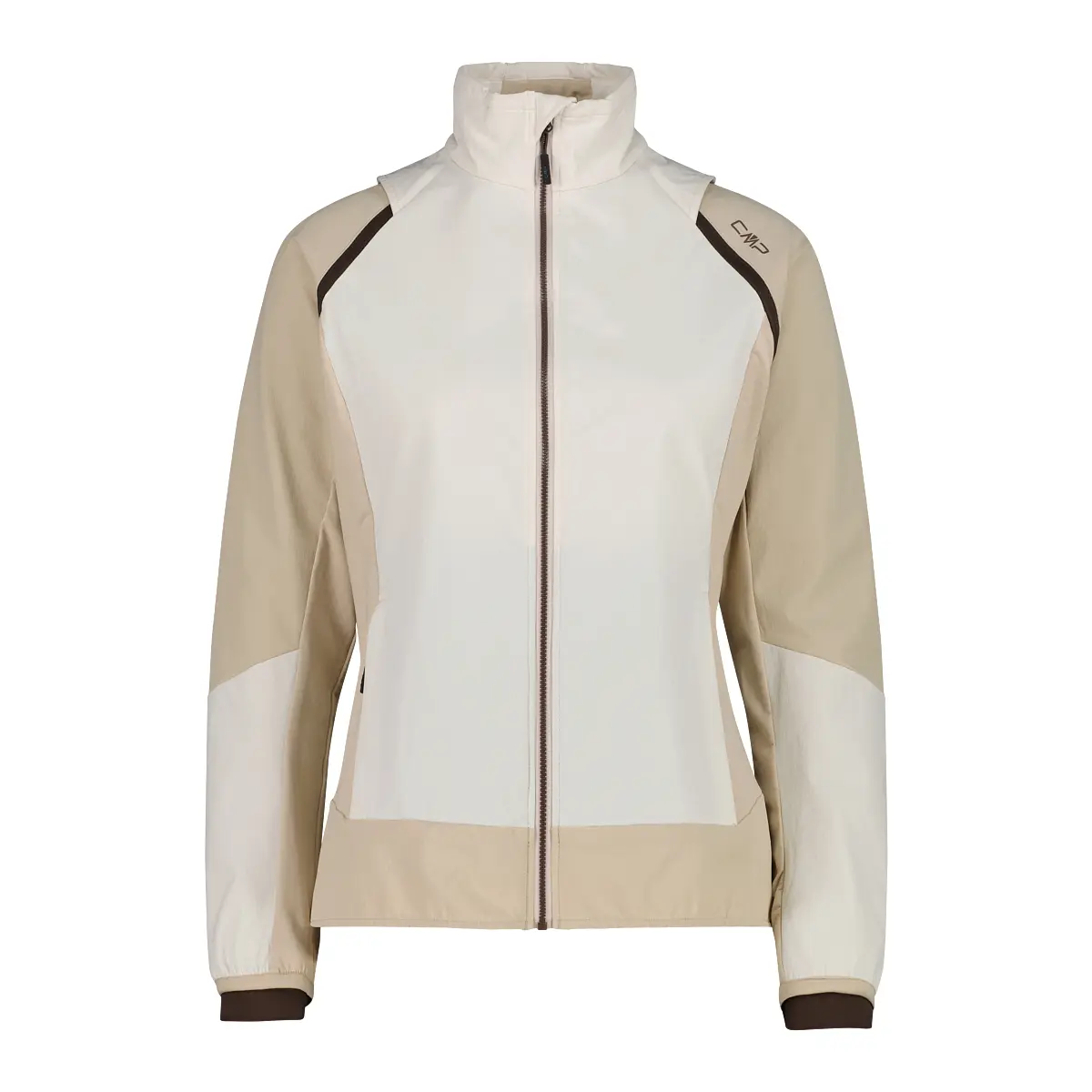 Women's hybrid waterproof jacket with removable sleeves CMP