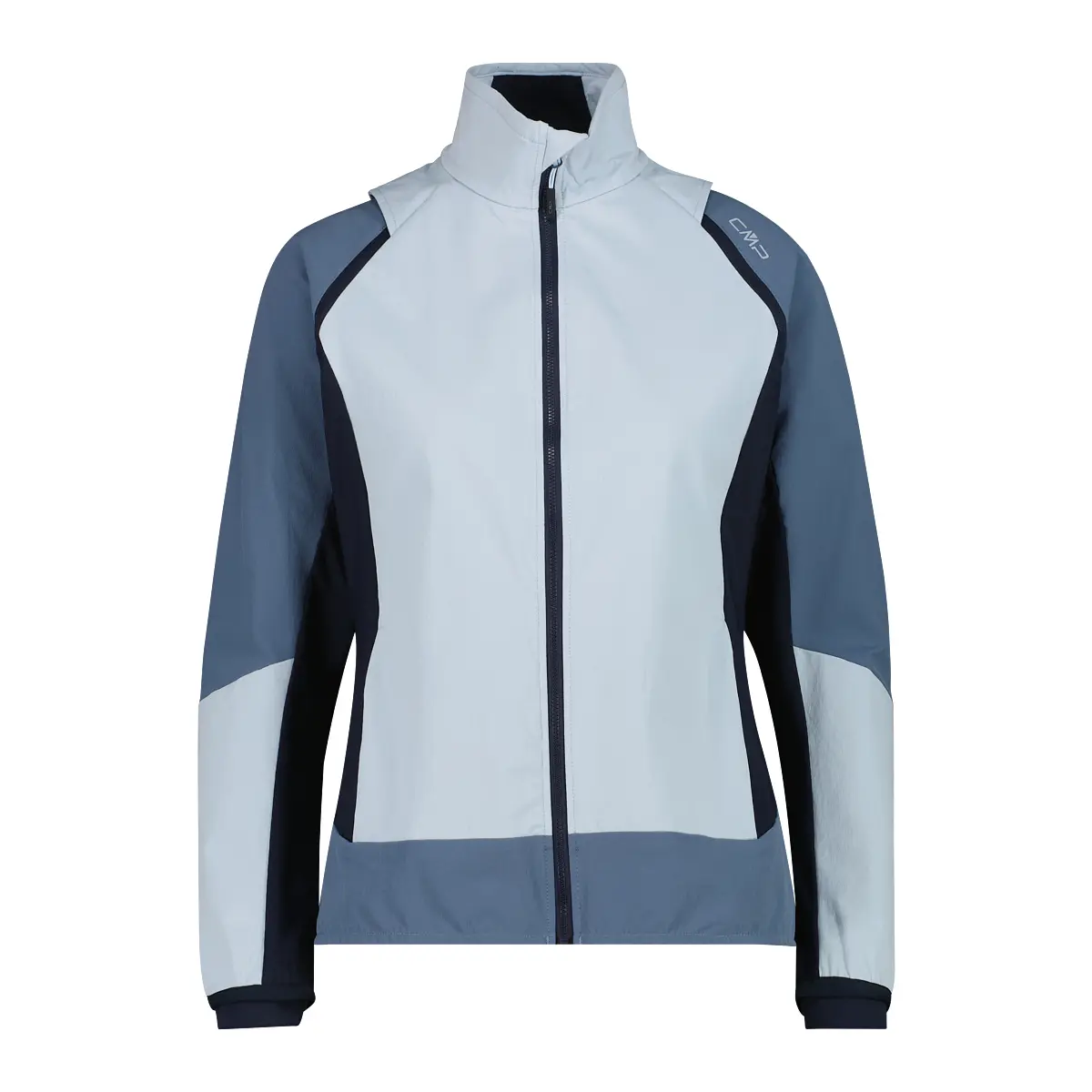 Women's hybrid waterproof jacket with removable sleeves CMP