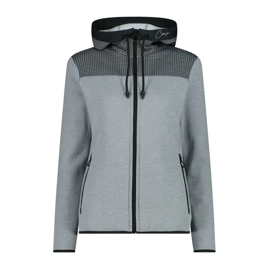 Cmp Mujer Gris Polaire Con Capucha Stretch Performance
