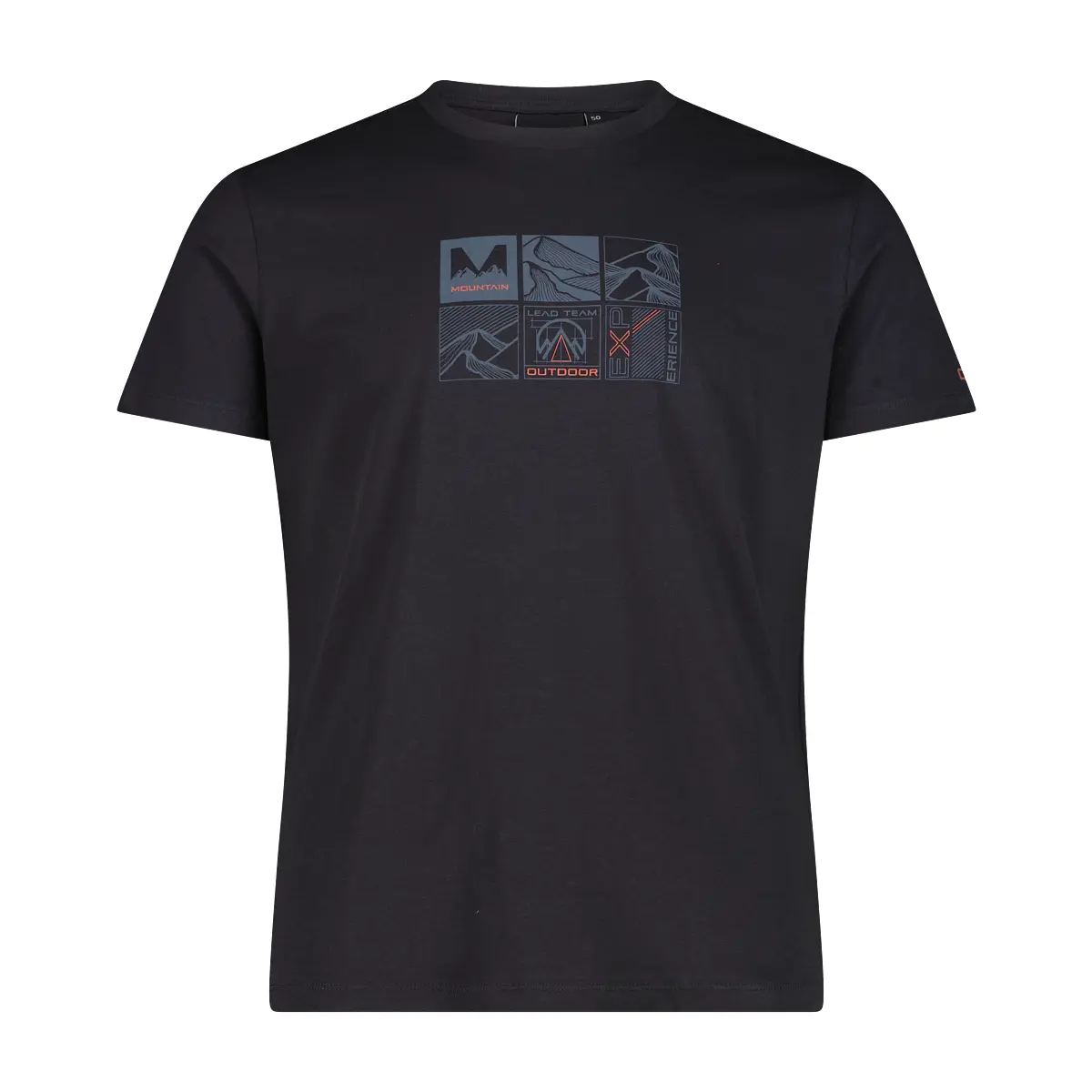 Cmp Uomo Noir T-Shirt In Fantasia