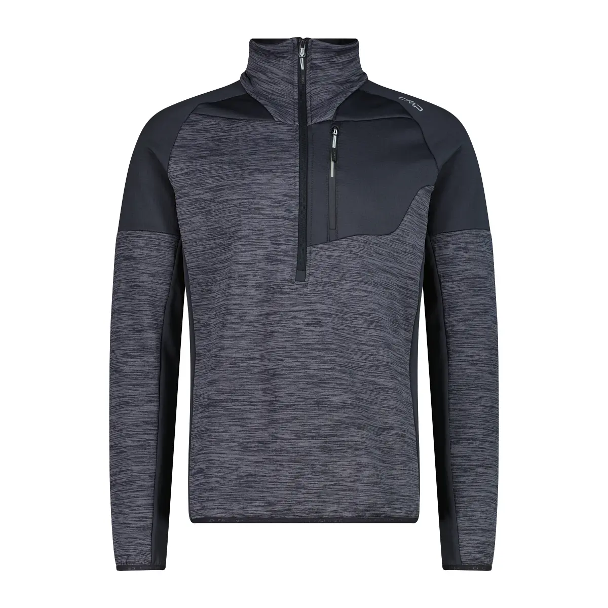 Cmp Men's Gris Half-Zip Fleece Grid Tech