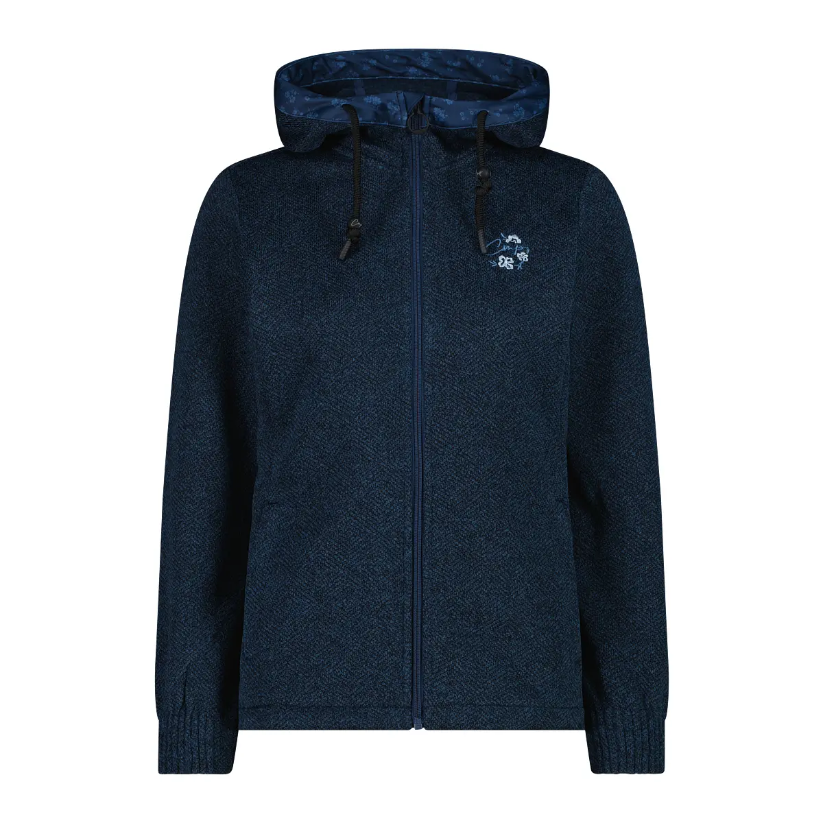 Cmp Women's Bleu Knitted Technical Hoodie