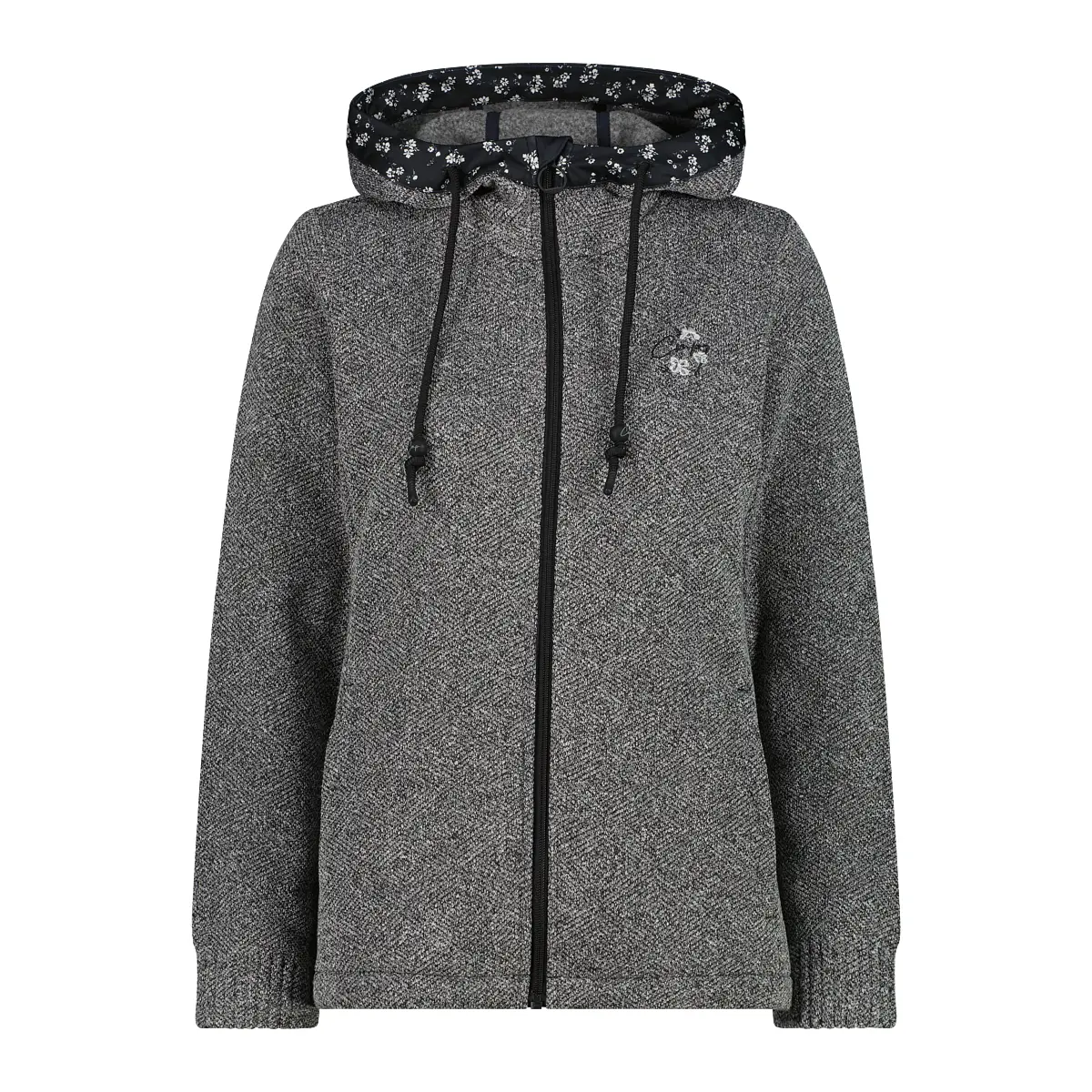 Cmp Women's Gris Knitted Technical Hoodie