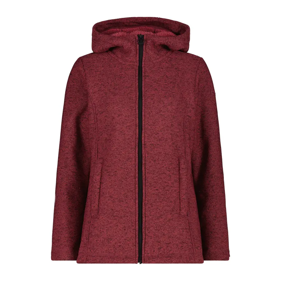 Fleecejacke mit Kapuze aus Kunstfell für Damen CMP Knit Tech