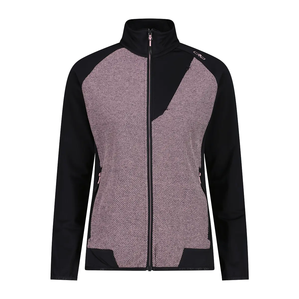 Polaire tecnica ibrida con zip donna