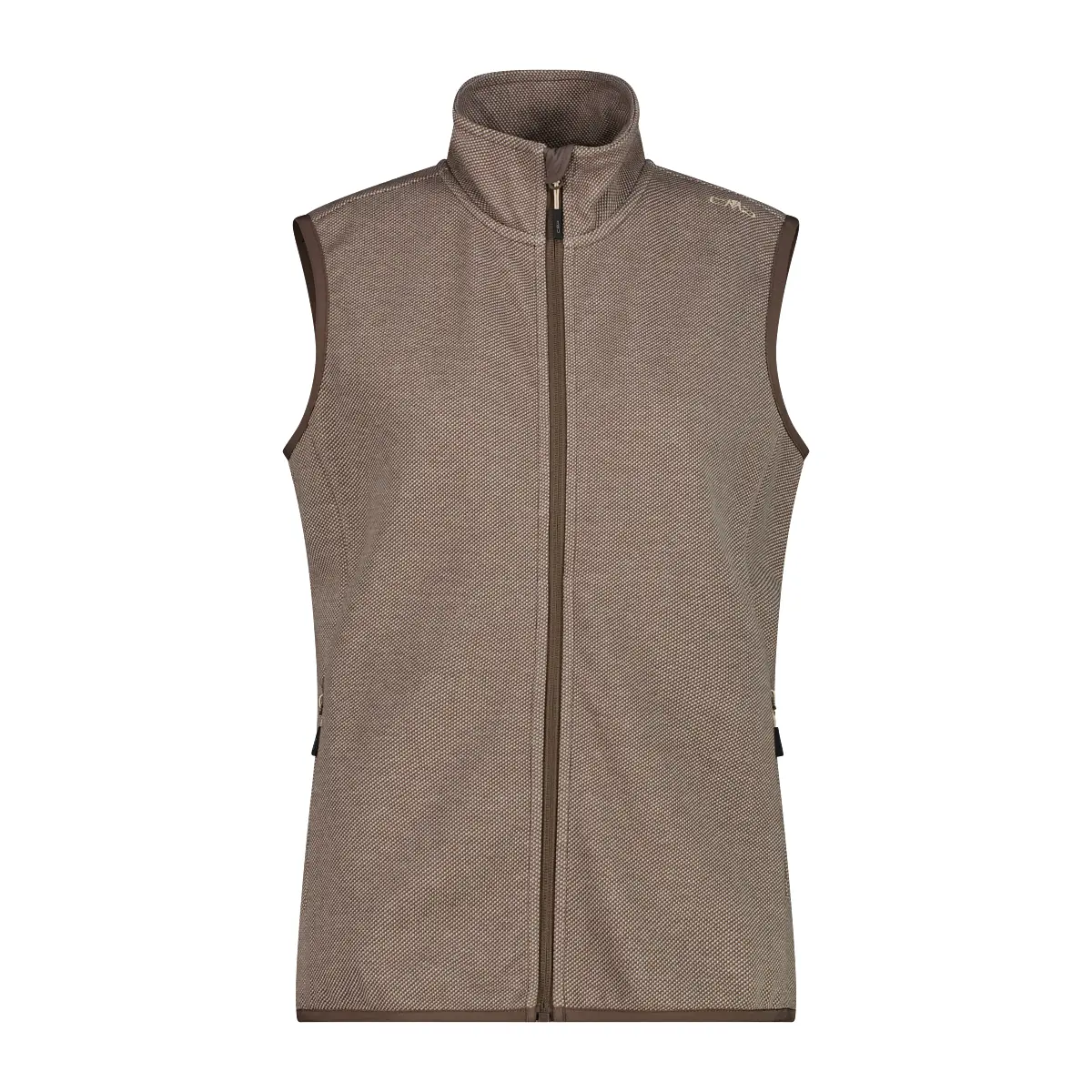 Cmp Marron Chaleco Con Capucha Knit-Tech