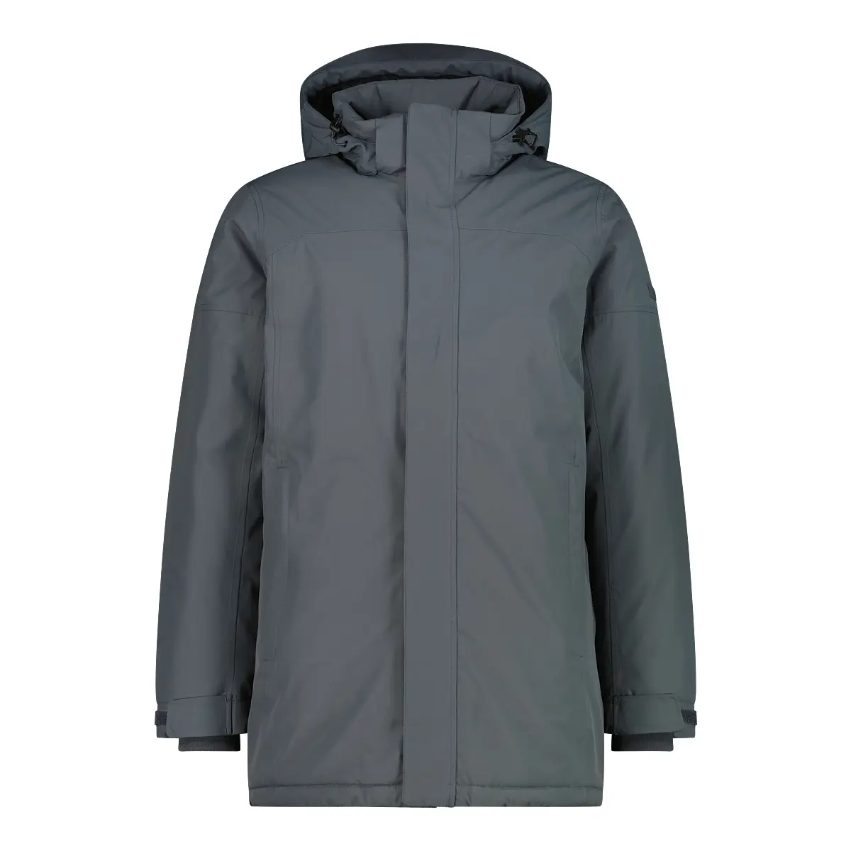 Cmp Men's Gris Zip-Up Parka With Fixed Hood