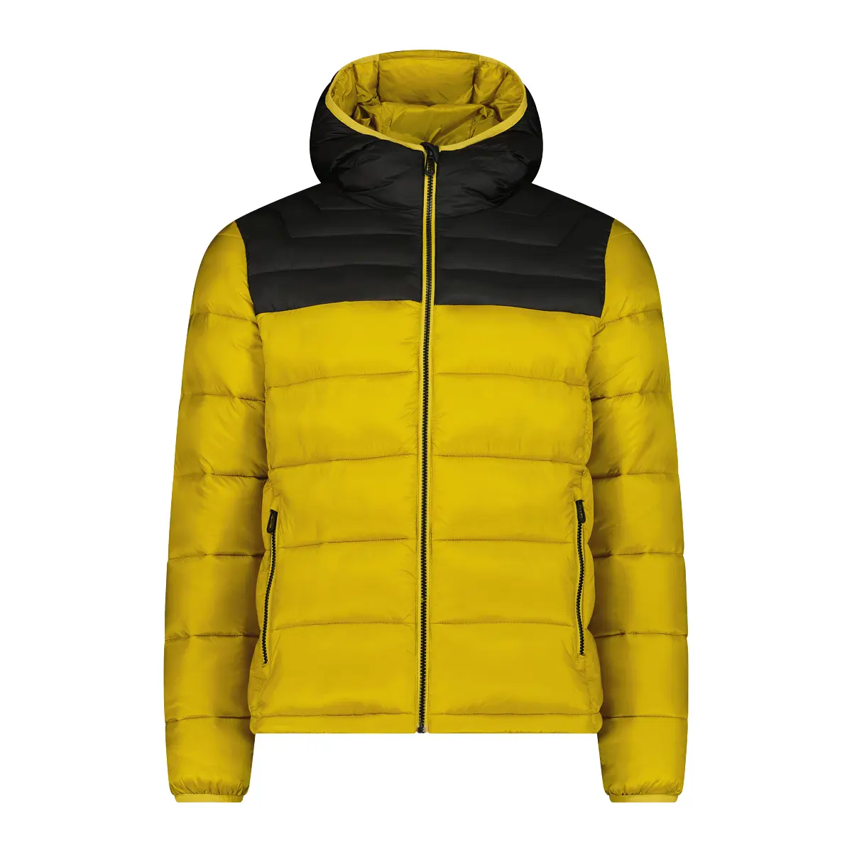 Cmp Men's Jaune Hooded Zip-Up Puffer Jacket