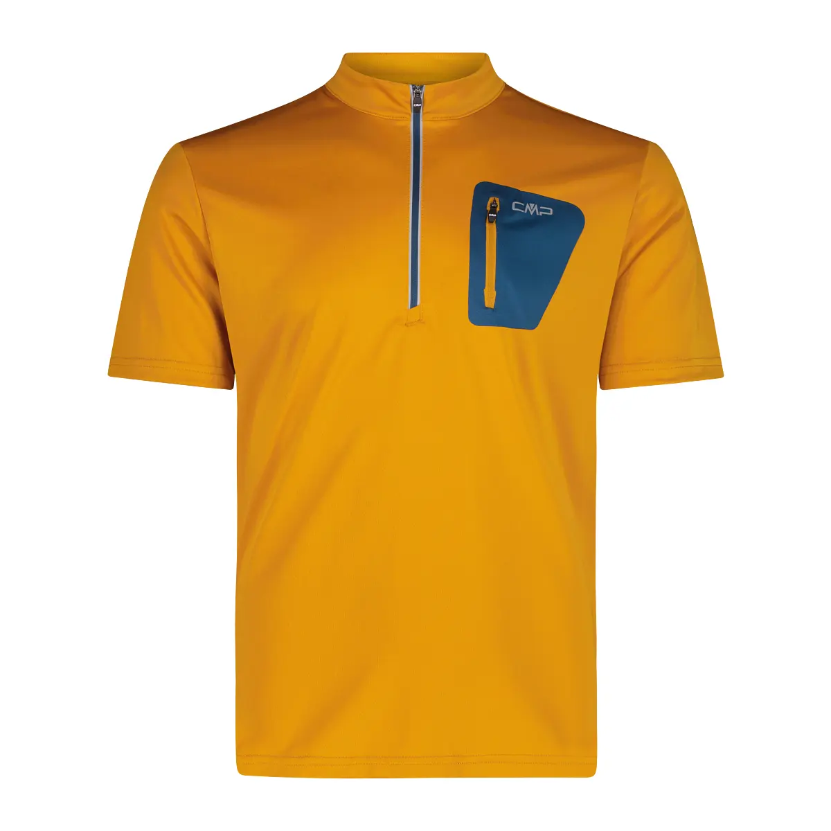 Cmp Homme Orange Maillot Technique Demi-Zip