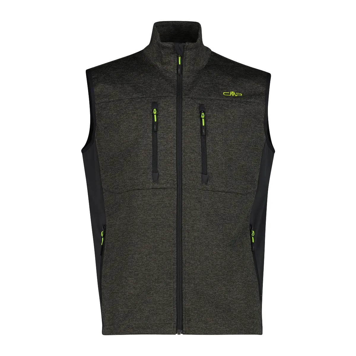 Cmp Hombre Gris Chaleco Sin Mangas Jacquard Softshell