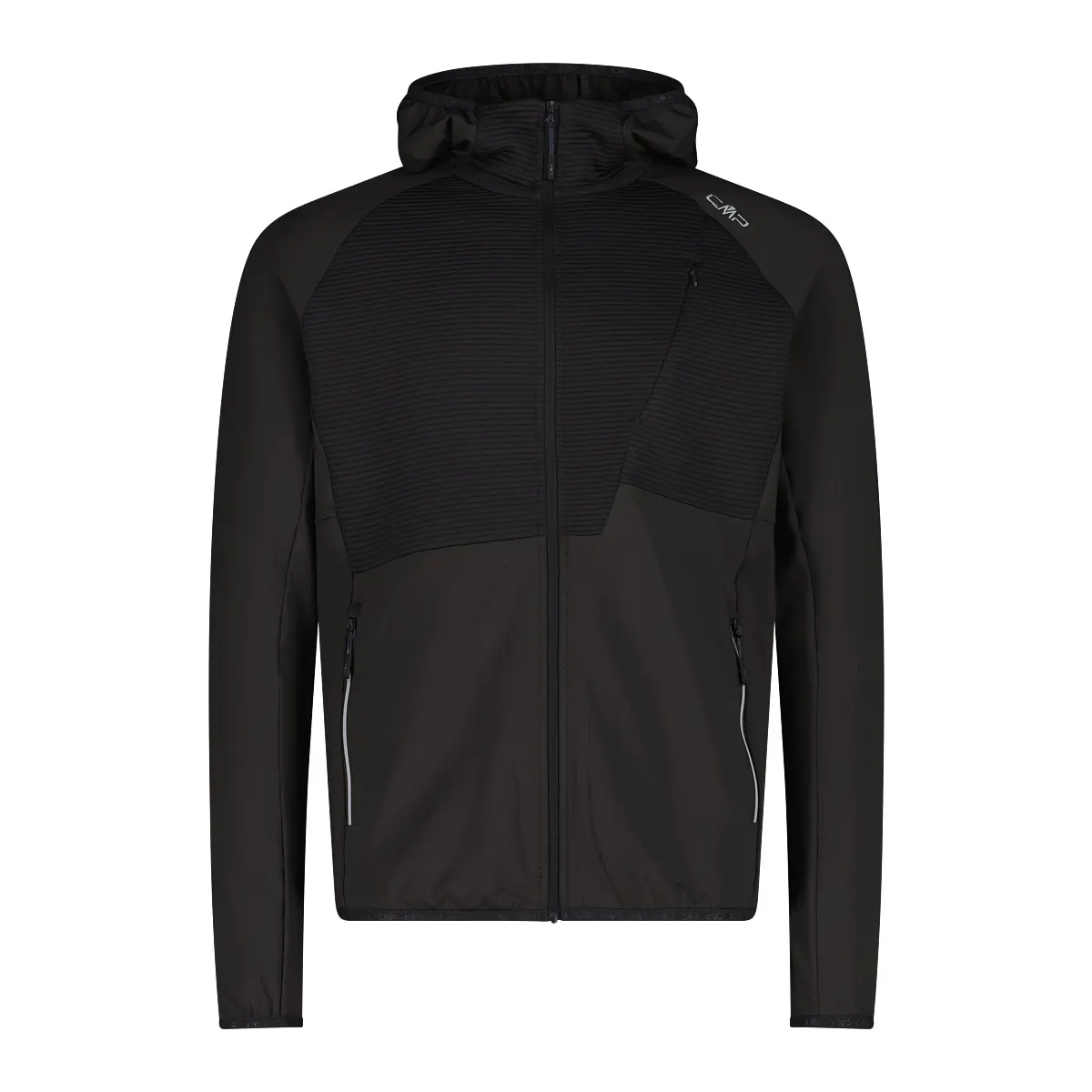 Cmp Men's Noir Hooded Fleece Grid Tech
