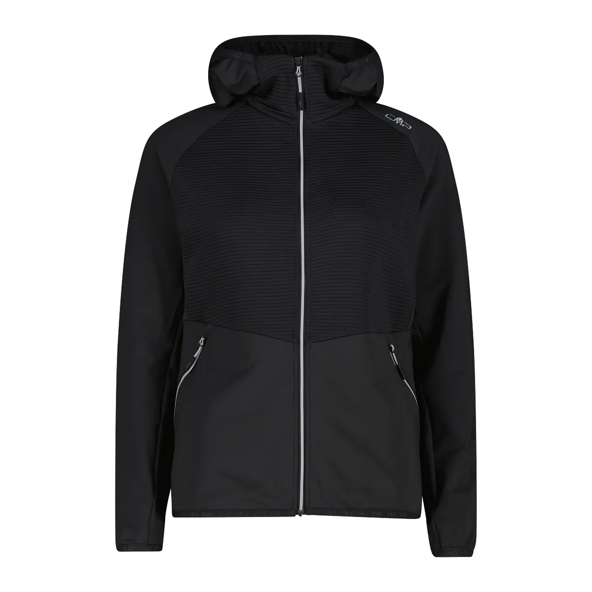 Damen Zip-Hoodie CMP Grid Tech Micro