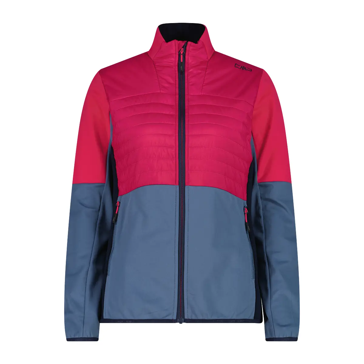 Cmp Women's Bleu Stretch Performance Hybrid Fleece With Feel Warm Flat Lining For Unlimitech