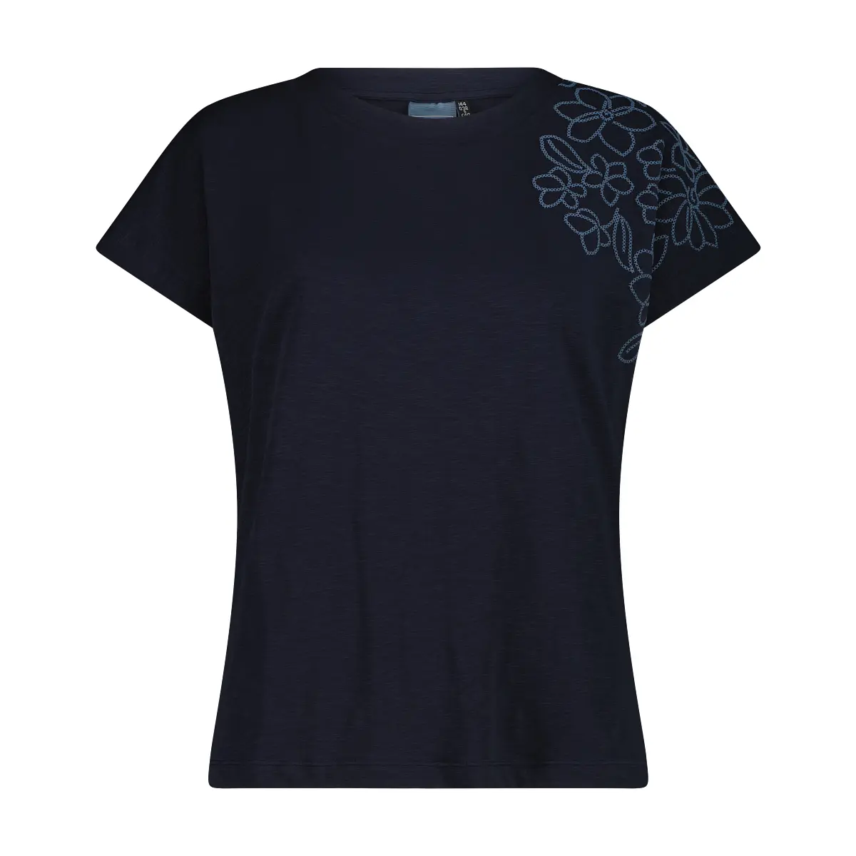 T-shirt in jersey di cotone elastico donna