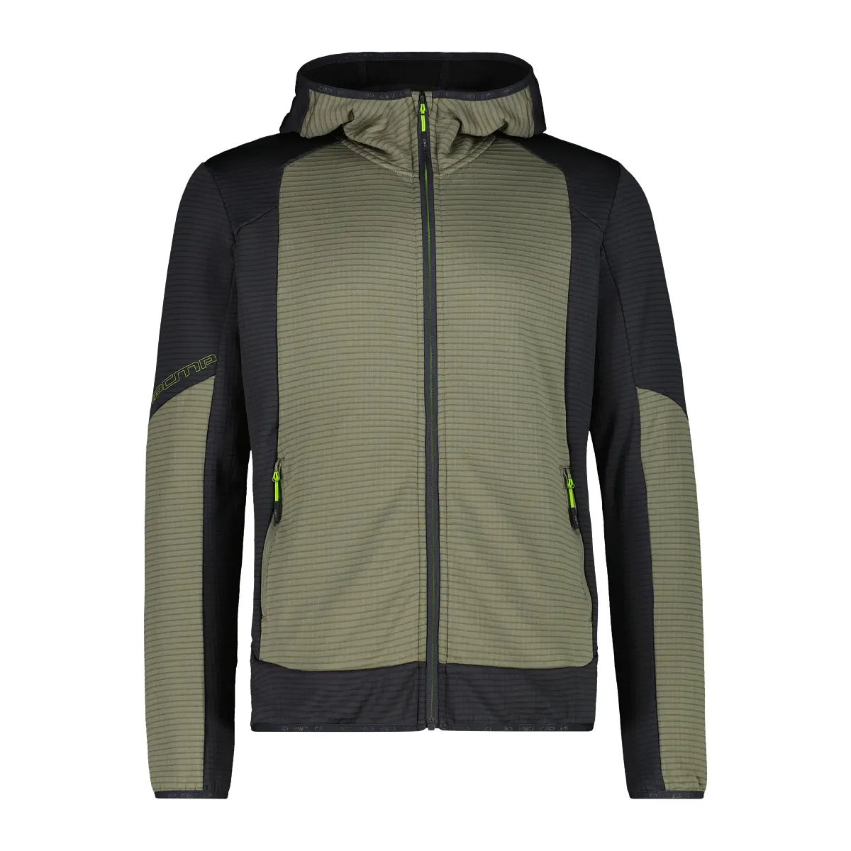 Cmp Men's Vert Fleece Hooded Jacket Grid Tech