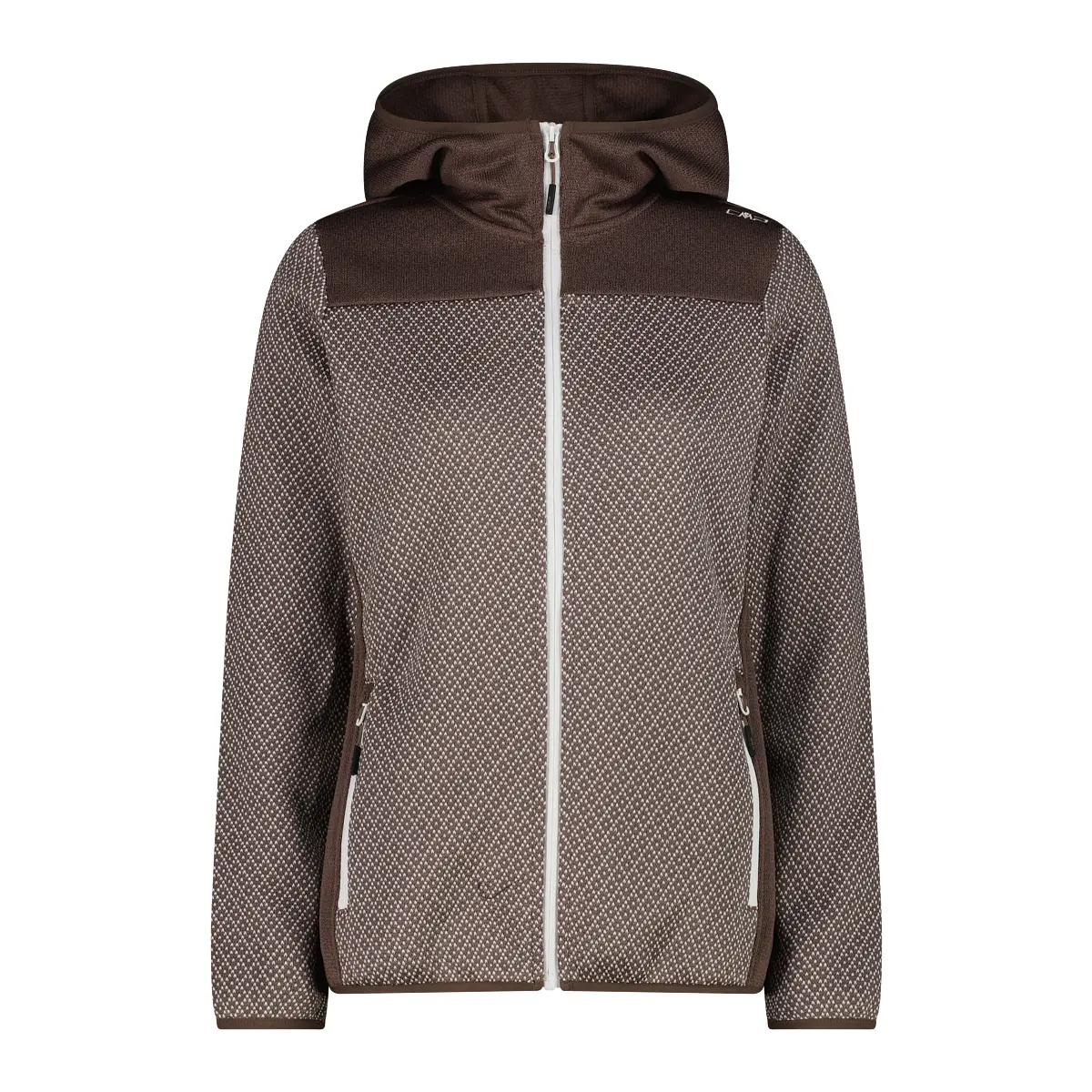 Cmp Damen Marron Fleece Mit Kapuze Knit Tech