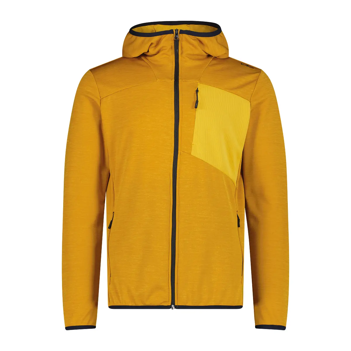 Cmp Hombre Naranja Polaire Con Capucha Jacquard Jaspeado