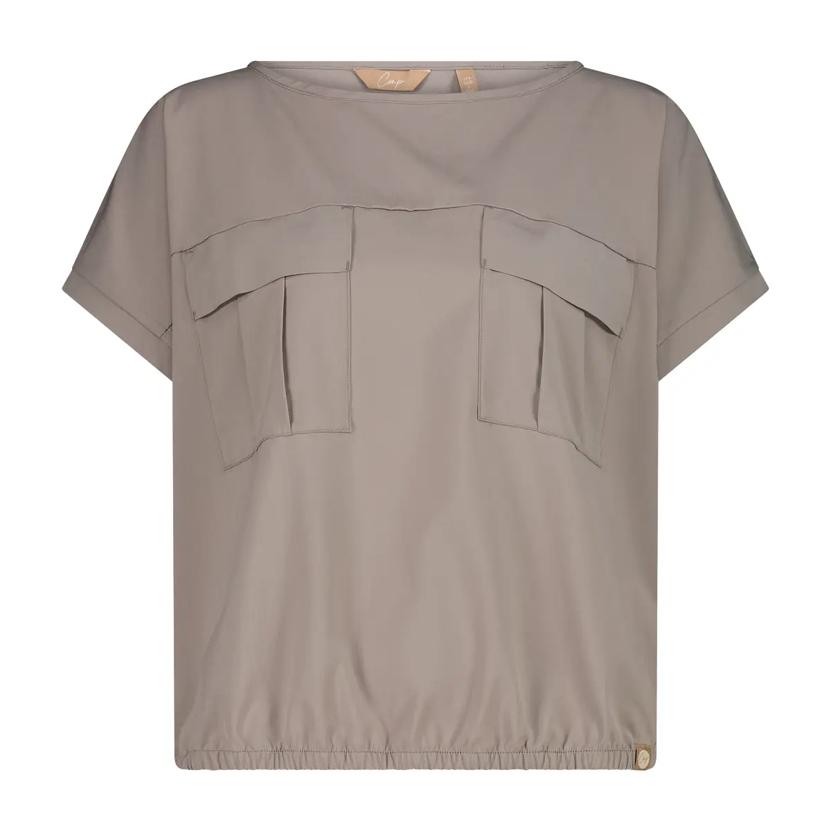 Cmp Donna Beige T-Shirt Leggero Con Tasche Davanti