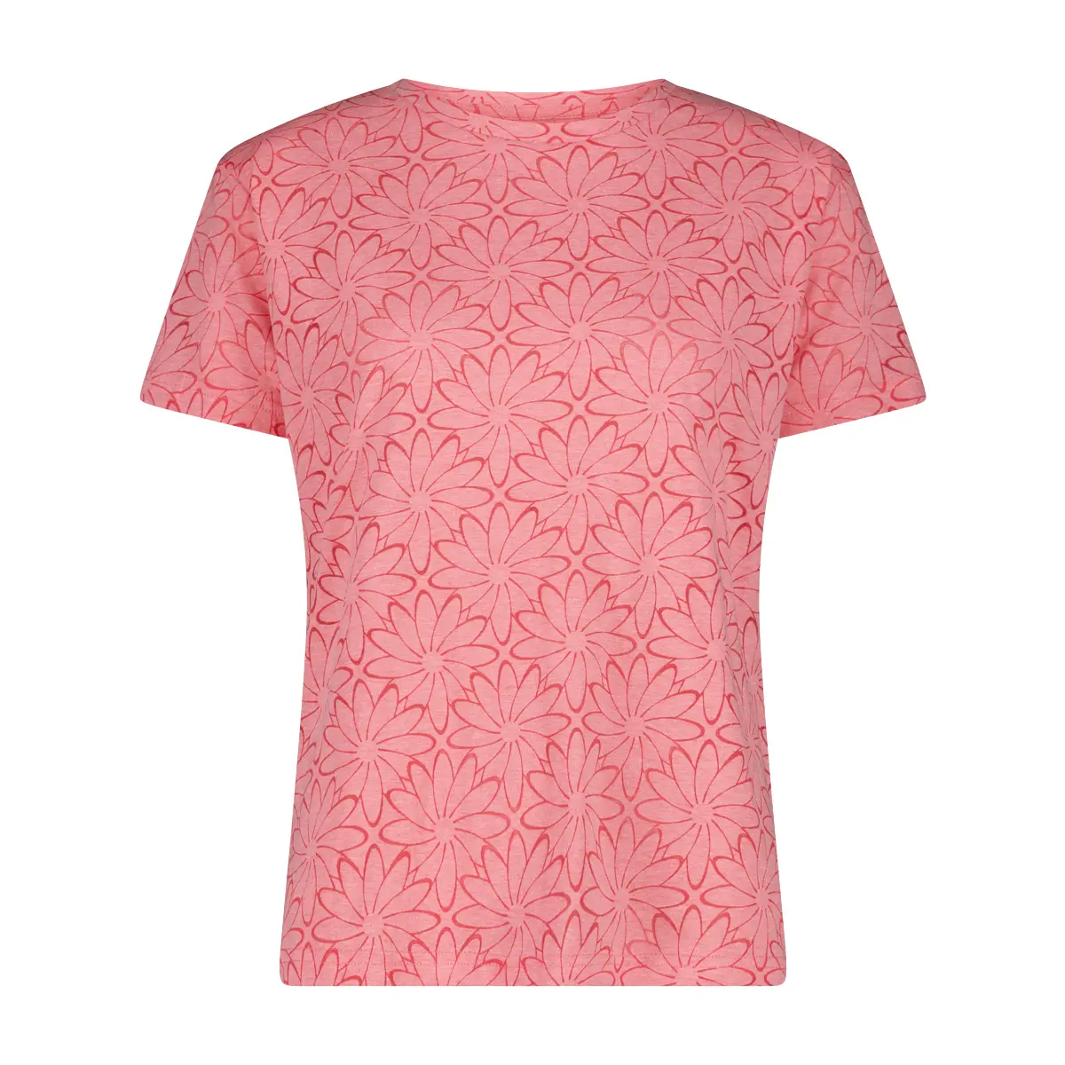 T-shirt lavato stampato floreale donna