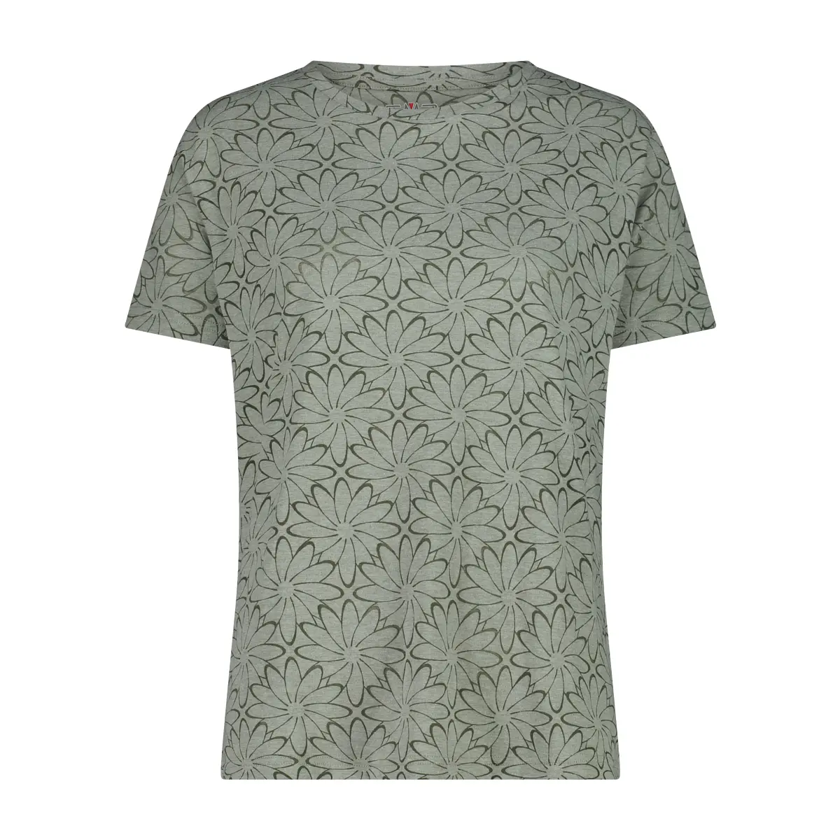 Cmp Damen Vert T-Shirt Aus Gewaschenem Jersey Mit Druck
