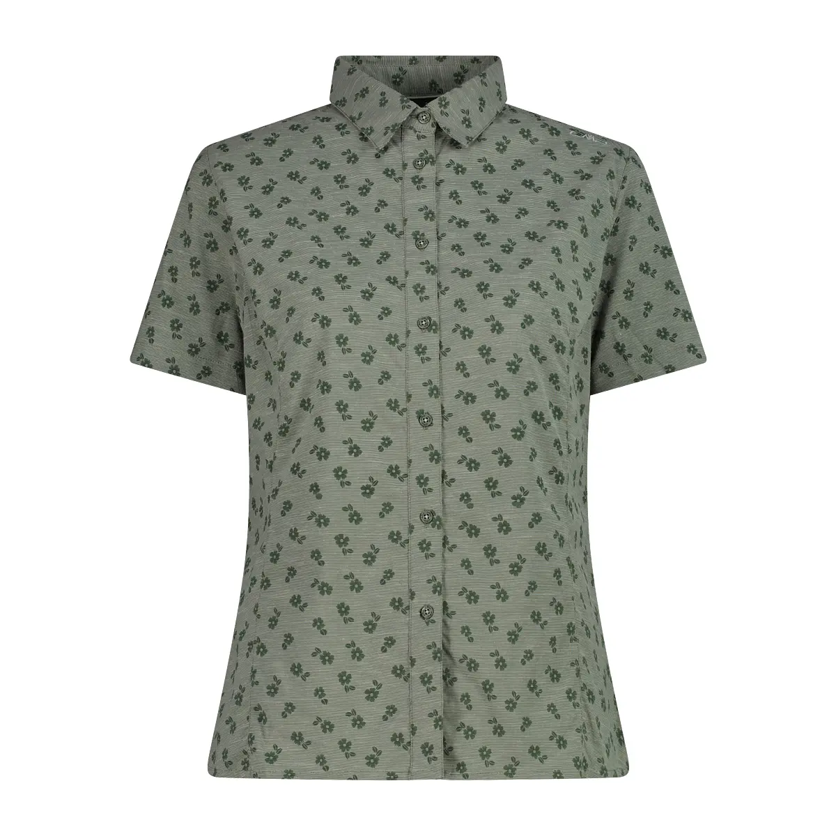 Cmp Damen Vert Blumenmuster Stretchhemd