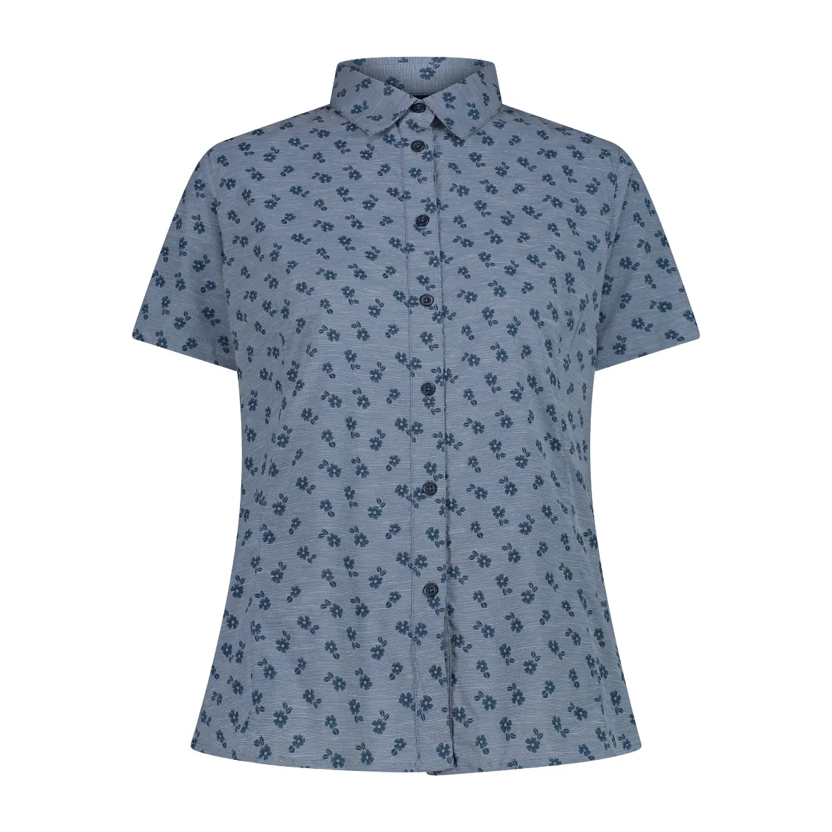 Cmp Damen Bleu Blumenmuster Stretchhemd