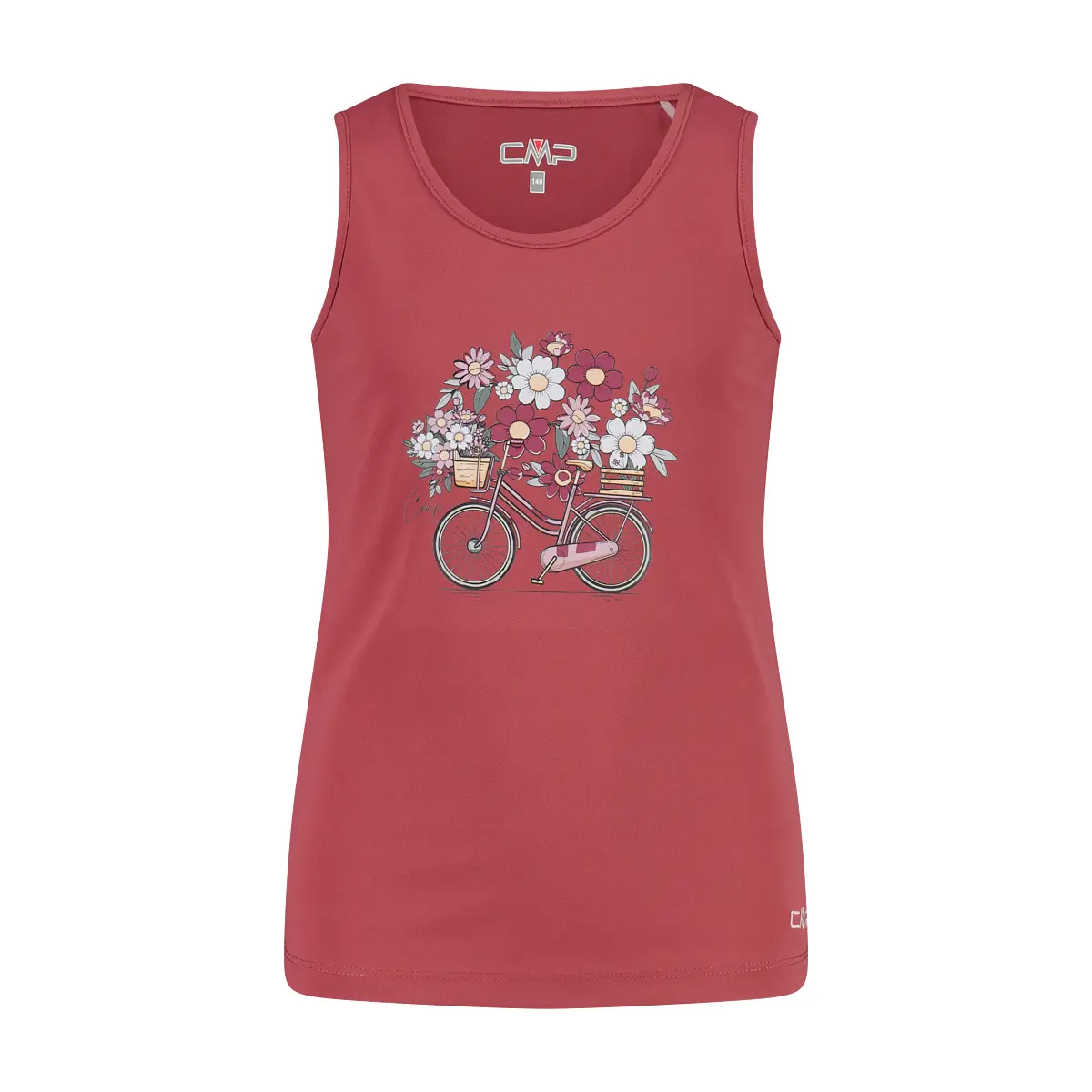 Cmp Rouge Débardeur À Motif Graphique Fille