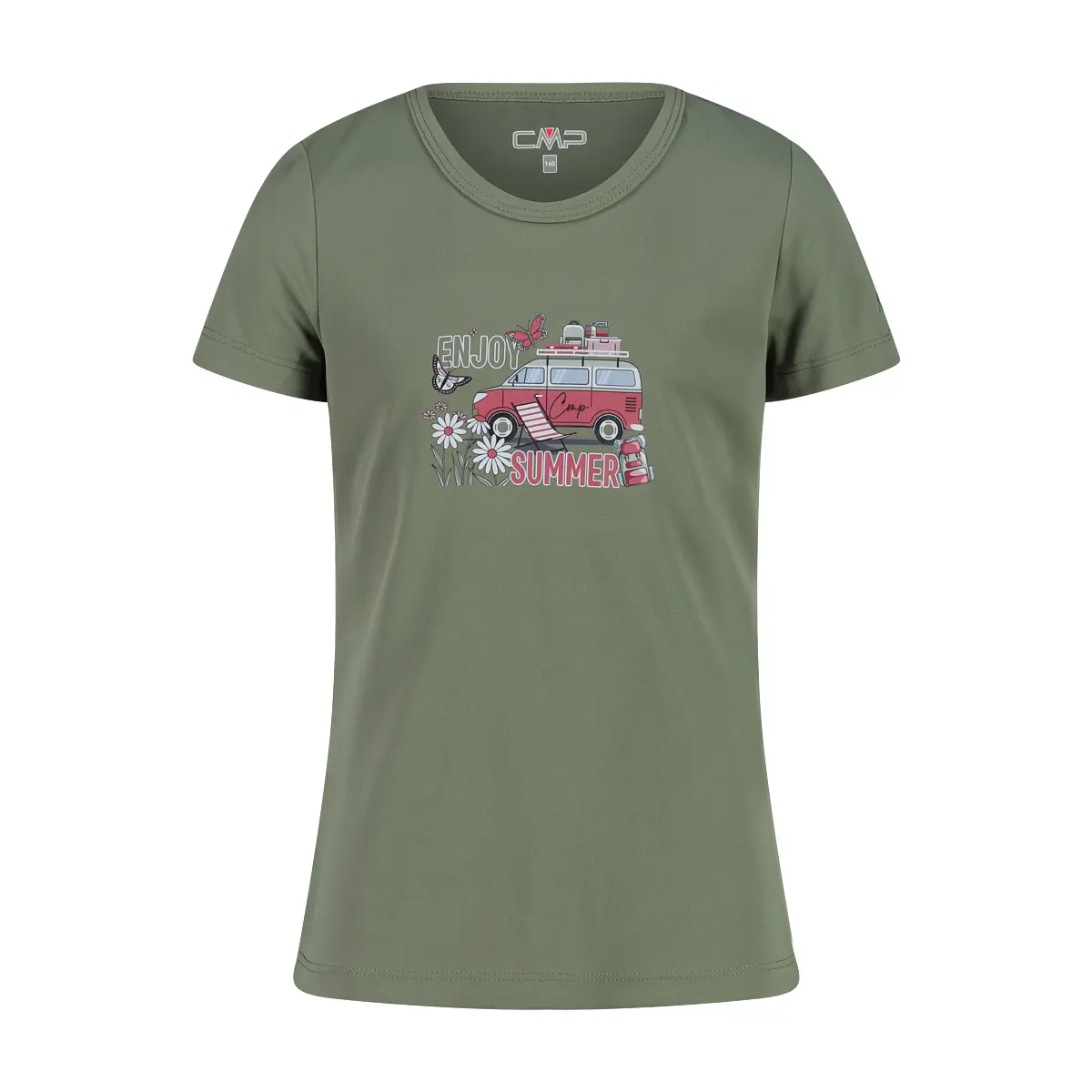 Cmp Mädchen Vert Technisches T-Shirt Mit Aufdruck