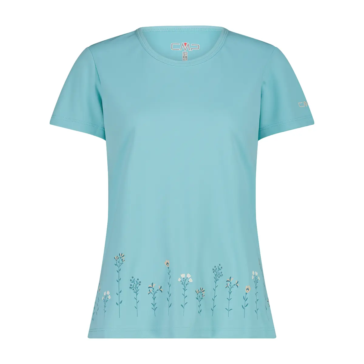 Cmp Damen Bleu -Piqué-Print-Shirt Vorne