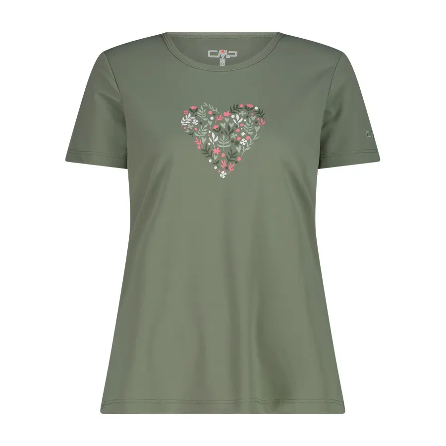 Cmp Damen Vert T-Shirt Mit Druckmotiv Auf Der Vorderseite