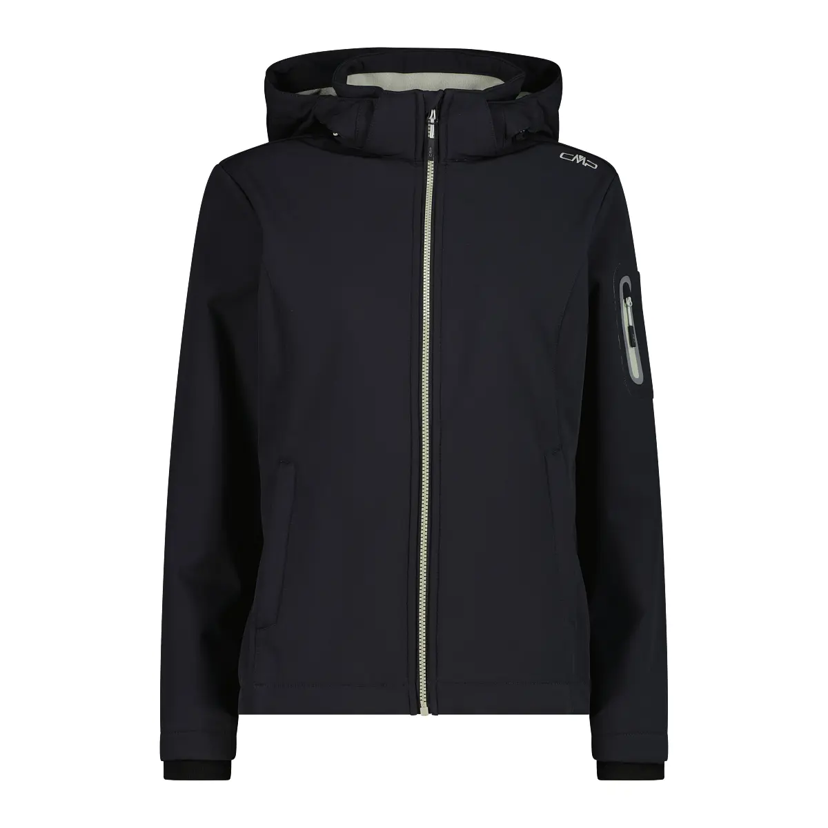Cmp Femme Noir Veste Imperméable À Capuche Softshell