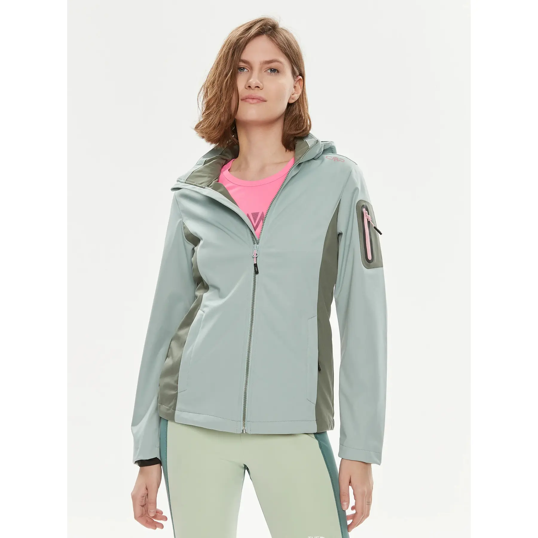 Cmp Vert Dames Wandeljack Met Capuchon
